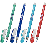 Ручка стираемая гелевая ЮНЛАНДИЯ "Звёзды", СИНЯЯ, корпус ассорти, узел 0,5мм "Пиши-стирай" 143653