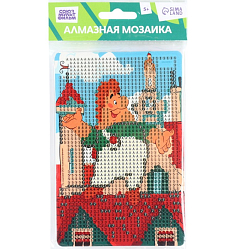 Алмазная мозаика с частичным заполнением для детей «Карлсон», 10 х 15 см