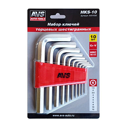 Набор ключей AVS HKS-10 торцевых шестигранных 10 предметов (1,5-12мм)