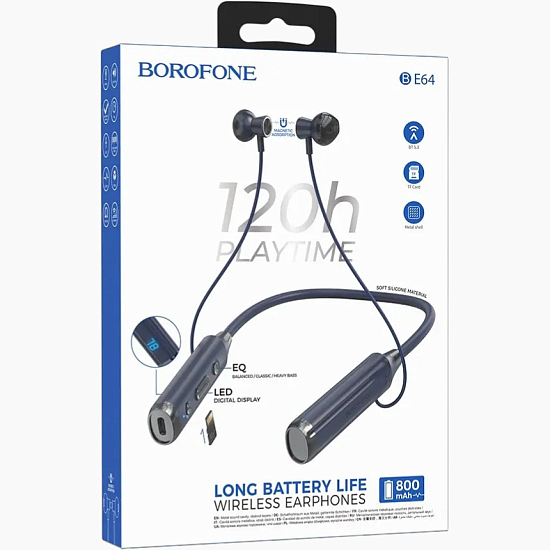 Гарнитура-Bluetooth BOROFONE BE64 чёрный