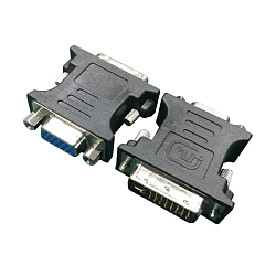 Переходник DVI >--> VGA Cablexpert черный, пакет (A-DVI-VGA-BK)