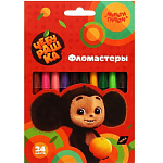 Фломастеры 24 цвета Мульти-Пульти "Чебурашка", смываемые, картонная упаковка, европодвес