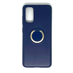 Задняя накладка ZIBELINO Soft Case для Samsung Galaxy S20 (темно-синий) с кольцом