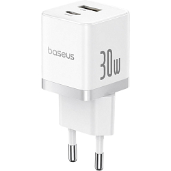 Сетевое ЗУ 1USB/1Type-C BASEUS P1011160A213-00 белый, 30W