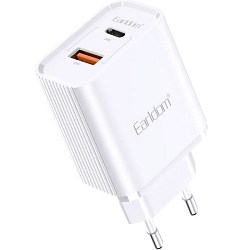 Сетевое ЗУ 1USB/1Type-C 3.0A EARLDOM ES-EU37, белый