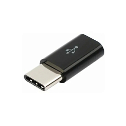 Переходник microUSB >--> Type-C VIXION AD43 черный
