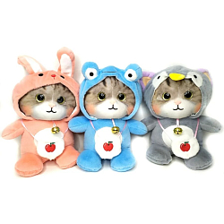 Мягкая игрушка Котенок Лалафан в пижаме кигуруми 25см МИКС