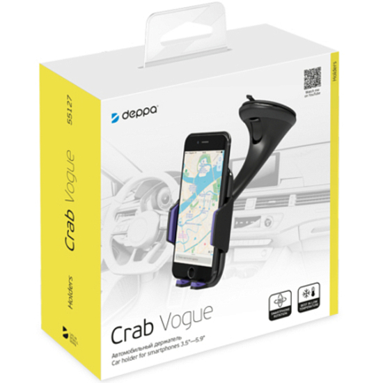 Автомобильный держатель DEPPA Crab Vogue, черный