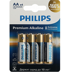 Элемент питания PHILIPS LR06 Premium BL-4 (4/48/144/17280)