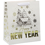 Пакет новогодний «Новогодний домик», ML 23×27×11.5 см 9623971
