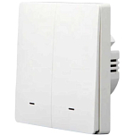 Умный выключатель wi-fi, с Алисой, двухклавишный, встраиваемый