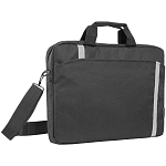 Сумка для ноутбука 15''-16" DEFENDER Shiny черный, светоотражающая полоса