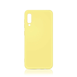 Силиконовый чехол DF для Samsung Galaxy A30s/A50s/A50 sOriginal-03 (yellow) с микрофиброй