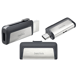 USB 64Gb SanDisk Ultra Dual Drive Black OTG Type-C, USB 3.1 ((SDDDC2-064G-G46)