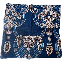 Плед 180*200 бамбуковый "Узоры" голубой