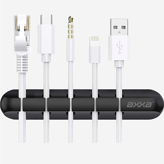 Держатель для кабелей AXXA Cable Organizer, черный
