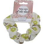 Резинка для волос QF «Орбита», цветы лето, 10 см, зелёно-белая 10691626