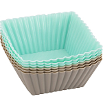 Набор форм для выпечки REGENT Inox "Тарталетки квадратные" Linea Silicone, 6 пр. 7х3,5см/ 93-SI-S-17.5
