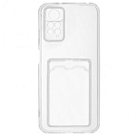 Задняя накладка ZIBELINO Silicone Card Holder для Xiaomi Poco M4 Pro 4G (прозрачный) защита камеры
