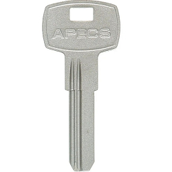 Заготовка ключа APECS AP-1D_K-M1 2 паза (27,5*8,8*2,4) бронь Китай