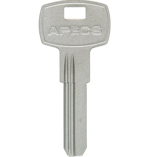 Заготовка ключа APECS AP-1D_K-M1 2 паза (27,5*8,8*2,4) бронь Китай