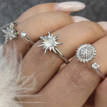 Набор колец спиннер серебро безразмерные (3 штуки)