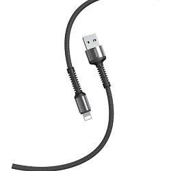 Кабель USB <--> Lightning  1.0м SMARTBUY S26 черный/серый (iK-512-S26bg)