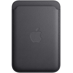 Кошелек для карт FineWoven Wallet Black iPhone 12 - 16 Pro Max (Анимация NFC Clear) с лого