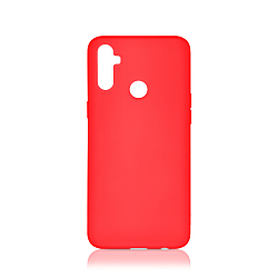 Силиконовый чехол DF для Realme C3 DF rmOriginal-07 (red) с микрофиброй