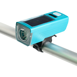 Фонарь велосипедный передний аккумуляторный, водонепроницаемый, 3 режима, с сигналом 10332224