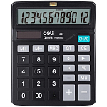 Калькулятор DELI E837 черный 12-разр.