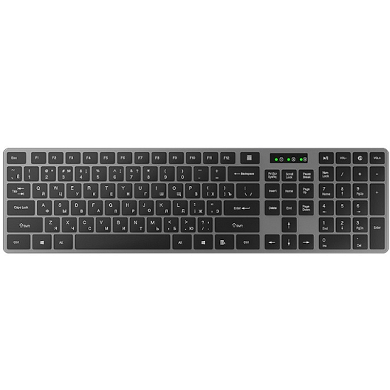 Клавиатура БП MAXVI KWS-02 черно-серая