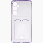 Задняя накладка ZIBELINO Silicone Card Holder для Samsung Galaxy A35 5G (A356) (сиреневый)