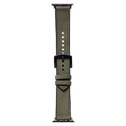 Кожаный ремешок ApW39 Skin для Apple Watch 42/44/45/49mm (dark green)