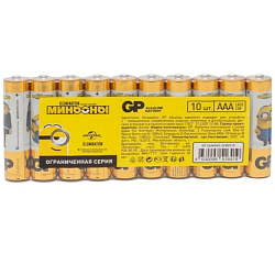 Элемент питания GP LR03 Super Миньоны Shrink 10 (10/100/800)