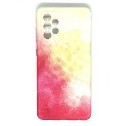 Силиконовый чехол Soft Touch для Samsung Galaxy A72 (красно-желтый)