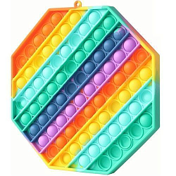 Антистресс вечная пупырка POP IT шестиугольник разноцветный