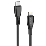 Кабель Type-C <--> Lightning  1.0м PERO DC11 Black, PD, 27W