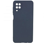 Задняя накладка ZIBELINO Soft Matte для Samsung Galaxy A12 синий (защита камеры)