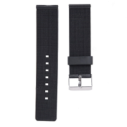 Ремешок для часов 22 мм, силикон, l-22 см, черный   10785086