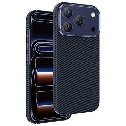 Задняя накладка KEEPHONE KEVILAR SWEDEN 600D MAGSAFE CASE для iPhone 17 PRO (BLUE)