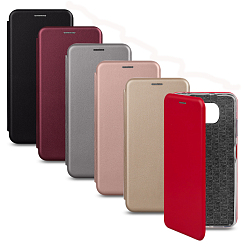 Чехол футляр-книга NONAME для Xiaomi Poco X3 экокожа, микс