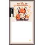 Магнитный блок для заметок ПО-ПЛАНУ. "Musical fox", плотность 80 г.