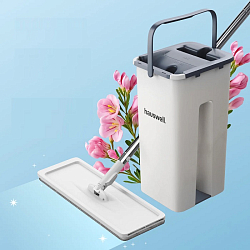 Швабра c отжимом и ведром Smart Mop hauswell белый