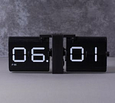 Классические перекидные часы Flip Clock big Digital на черной подставке (14×36×9 см)
