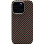Задняя накладка K-Doo Kevlar для iPhone 15 Pro Max, под карбон, коричневый