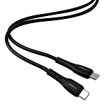 Кабель Type-C <-->Type-C  1.2м ERGOLUX ELX-CDC06-C02 черный, 5А, 80Вт