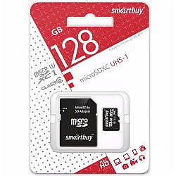 Micro SD 128Gb Smart buy Class10, чёрная