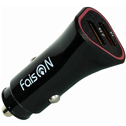 Авто ЗУ 2USB 3.1A FAISON A-6, Shape, чёрный