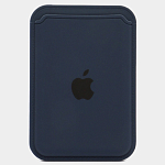 Кошелек для карт iPhone Silicone Wallet MagSafe с лого (№10 Синий космос)